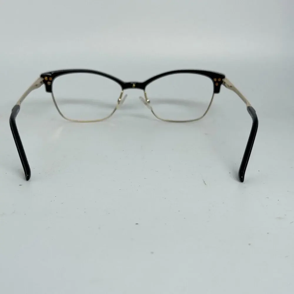 BCBGMAXAZRIA Eyeglasses Frames PEYTON‎ BLACK Gold Cat Eye 53-16-140 H17569